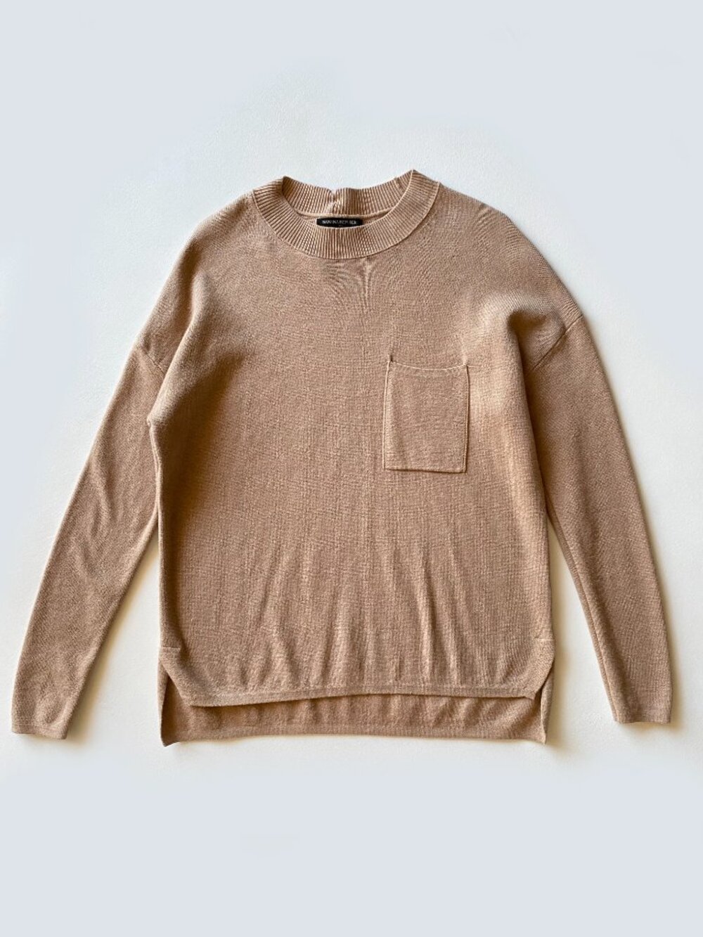 Banana Republic Oversized Cotton Modal Blend Sweater Women's S Long Sleeve Camel